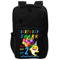 Baby Cute Shark Birthday Boy 2 Year Old Impact Tech Backpack
