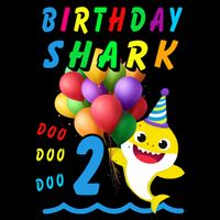 Baby Cute Shark Birthday Boy 2 Year Old Impact Tech Backpack