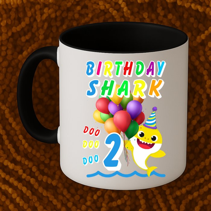 Baby Cute Shark Birthday Boy 2 Year Old Mug