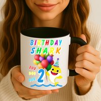 Baby Cute Shark Birthday Boy 2 Year Old Mug