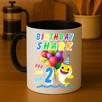 Baby Cute Shark Birthday Boy 2 Year Old Mug