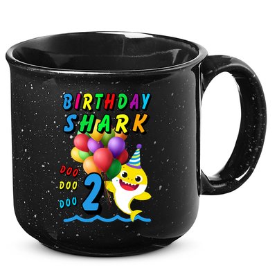 Baby Cute Shark Birthday Boy 2 Year Old 15oz Campfire Ceramic Mug