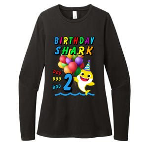 Baby Cute Shark Birthday Boy 2 Year Old Womens CVC Long Sleeve Shirt