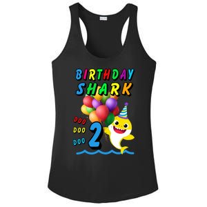 Baby Cute Shark Birthday Boy 2 Year Old Ladies PosiCharge Competitor Racerback Tank