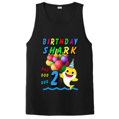 Baby Cute Shark Birthday Boy 2 Year Old PosiCharge Competitor Tank