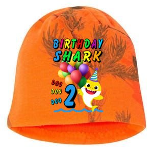 Baby Cute Shark Birthday Boy 2 Year Old Kati - Camo Knit Beanie