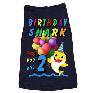 Baby Cute Shark Birthday Boy 2 Year Old Doggie Tank