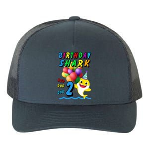 Baby Cute Shark Birthday Boy 2 Year Old Yupoong Adult 5-Panel Trucker Hat