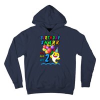 Baby Cute Shark Birthday Boy 2 Year Old Hoodie