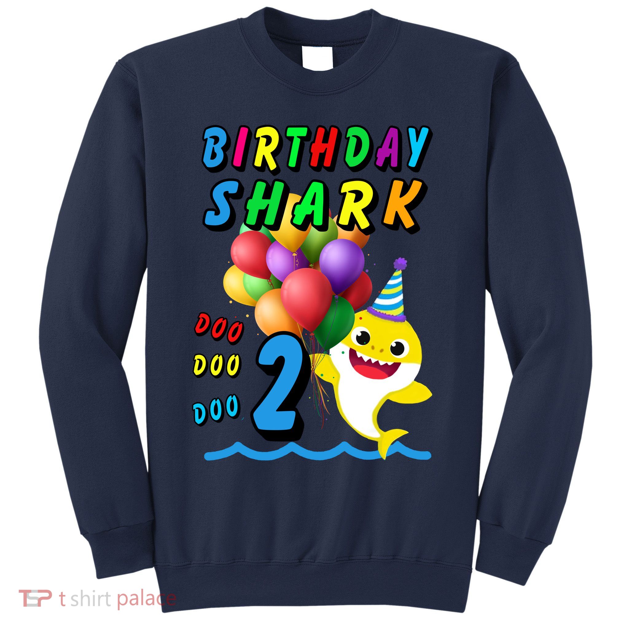 Baby Cute Shark Birthday Boy 2 Year Old Sweatshirt