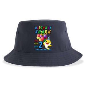 Baby Cute Shark Birthday Boy 2 Year Old Sustainable Bucket Hat