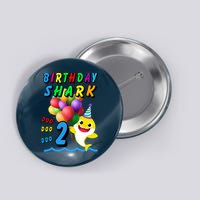 Baby Cute Shark Birthday Boy 2 Year Old Button