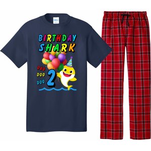 Baby Cute Shark Birthday Boy 2 Year Old Pajama Set