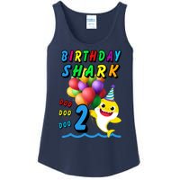 Baby Cute Shark Birthday Boy 2 Year Old Ladies Essential Tank