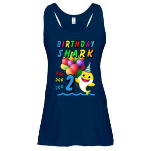 Baby Cute Shark Birthday Boy 2 Year Old Ladies Essential Flowy Tank