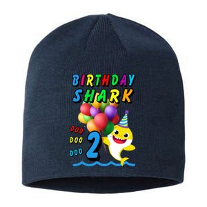 Baby Cute Shark Birthday Boy 2 Year Old Sustainable Beanie