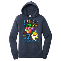 Baby Cute Shark Birthday Boy 2 Year Old Women's Pullover Hoodie