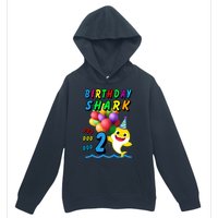 Baby Cute Shark Birthday Boy 2 Year Old Urban Pullover Hoodie