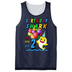 Baby Cute Shark Birthday Boy 2 Year Old Mesh Reversible Basketball Jersey Tank