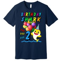 Baby Cute Shark Birthday Boy 2 Year Old Premium T-Shirt