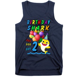 Baby Cute Shark Birthday Boy 2 Year Old Tank Top