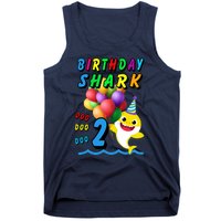 Baby Cute Shark Birthday Boy 2 Year Old Tank Top