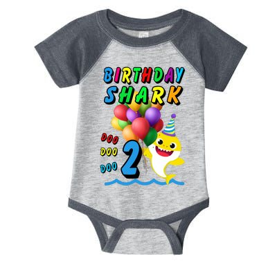 Baby Cute Shark Birthday Boy 2 Year Old Infant Baby Jersey Bodysuit