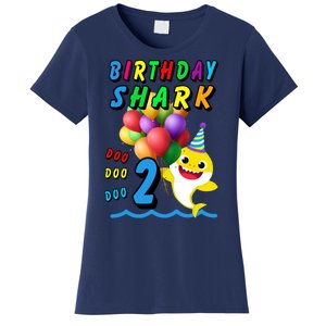 Baby Cute Shark Birthday Boy 2 Year Old Women's T-Shirt