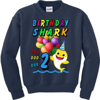 Baby Cute Shark Birthday Boy 2 Year Old Kids Sweatshirt