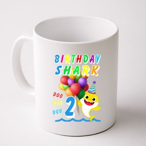 Baby Cute Shark Birthday Boy 2 Year Old Coffee Mug