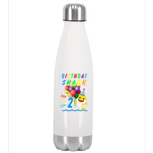 Baby Cute Shark Birthday Boy 2 Year Old Stainless Steel Insulated Water Bottle