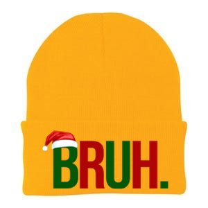 Bruh Christmas Santa Funny Knit Cap Winter Beanie