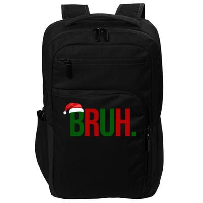 Bruh Christmas Santa Funny Impact Tech Backpack