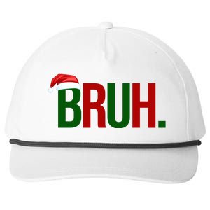 Bruh Christmas Santa Funny Snapback Five-Panel Rope Hat