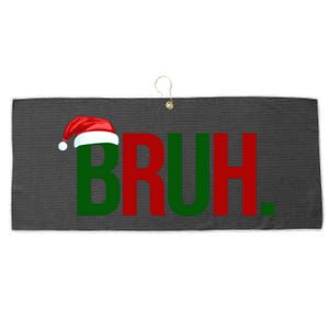 Bruh Christmas Santa Funny Large Microfiber Waffle Golf Towel