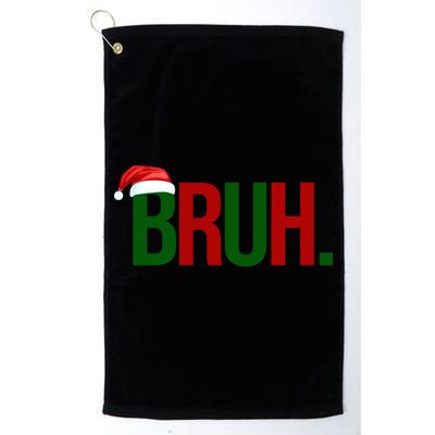 Bruh Christmas Santa Funny Golf Towel