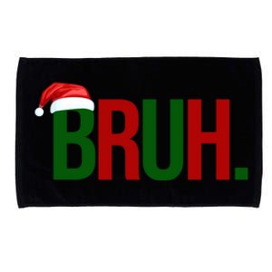 Bruh Christmas Santa Funny Microfiber Hand Towel