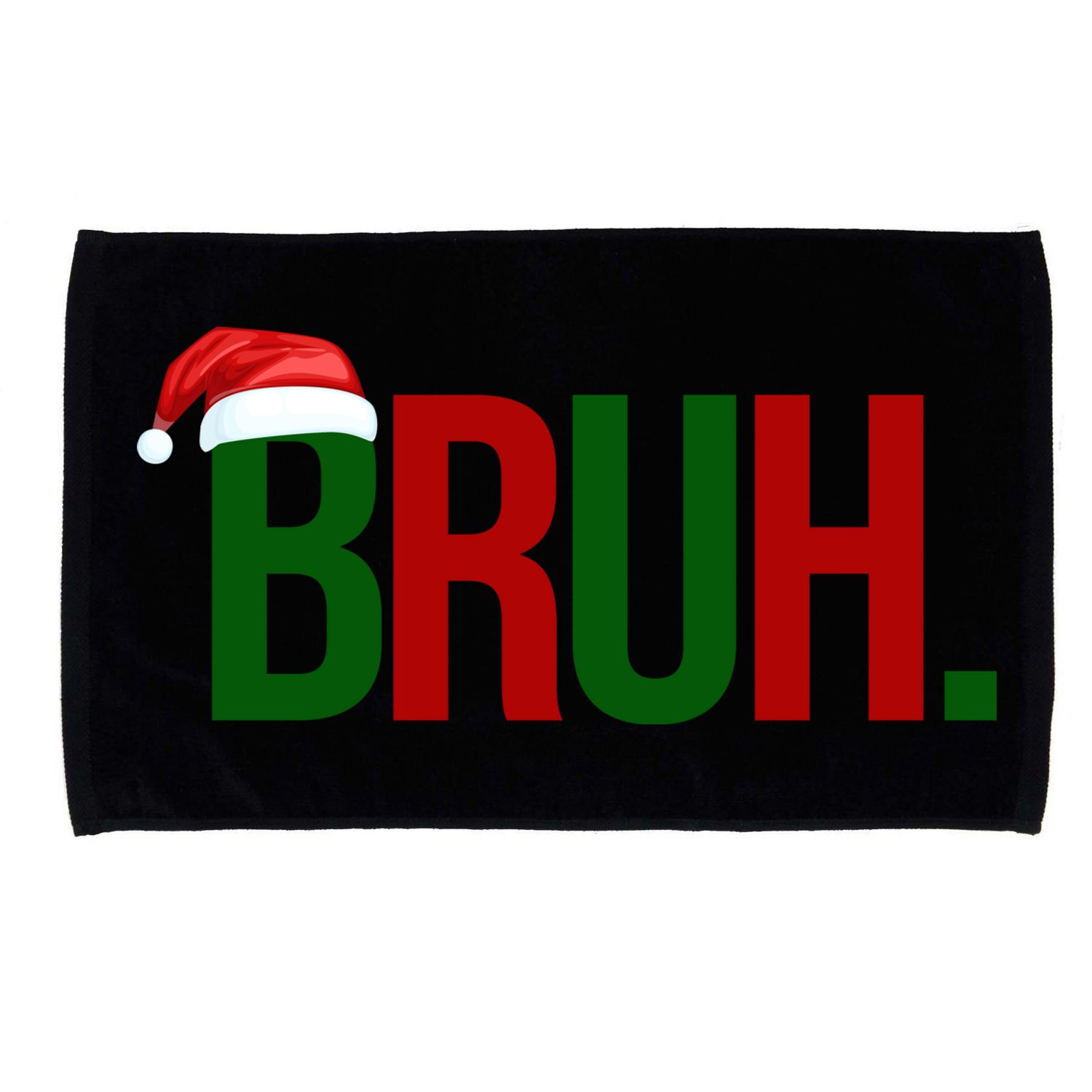 Bruh Christmas Santa Funny Microfiber Hand Towel