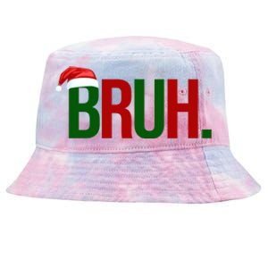 Bruh Christmas Santa Funny Tie-Dyed Bucket Hat