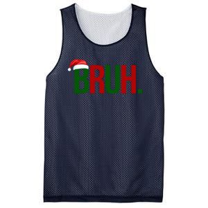 Bruh Christmas Santa Funny Mesh Reversible Basketball Jersey Tank