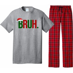 Bruh Christmas Santa Funny Pajama Set