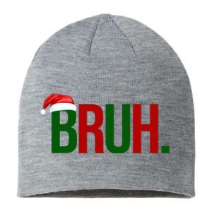 Bruh Christmas Santa Funny Sustainable Beanie