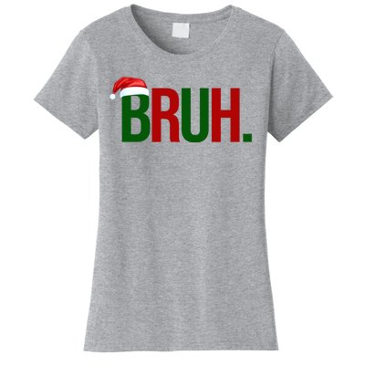 Bruh Christmas Santa Funny Women's T-Shirt