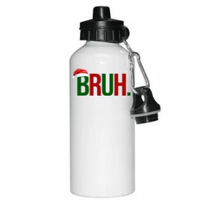 Bruh Christmas Santa Funny Aluminum Water Bottle