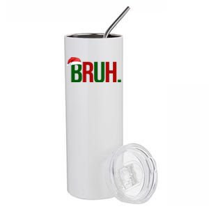 Bruh Christmas Santa Funny Stainless Steel Tumbler