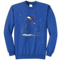 Black Cat Santa Hat Christmas Xmas Kitten Gift Tall Sweatshirt