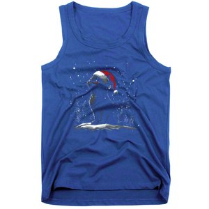 Black Cat Santa Hat Christmas Xmas Kitten Gift Tank Top