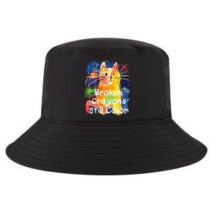 Broken Crayons Still Color Cat Teacher Cool Comfort Performance Bucket Hat