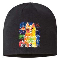 Broken Crayons Still Color Cat Teacher Sustainable Beanie