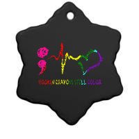 Broken Crayons Still Color Mental Health Awareness Semicolon Ceramic Star Ornament